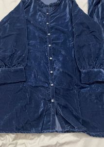 Beautiful Blue Velvet Kurta