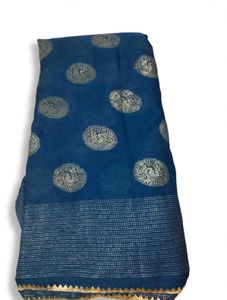 Elegant Teal Blue Saree with blouse