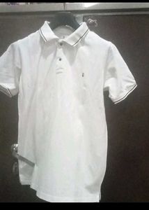 Men's White Polo T-Shirt