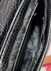 Chic Croc Embossed Shoulder Bag