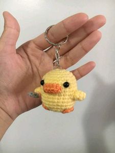 Chick Keychain with Flower