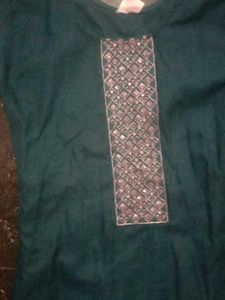 Dark blue Embellished Kurta