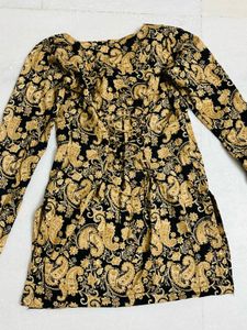 black floral corset kurti