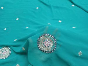 Heavy sequence work saree