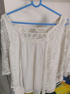 Veromoda White Lace Top.