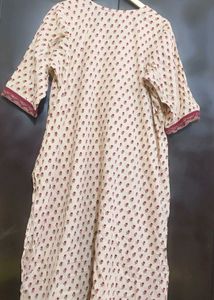 Nude Color Kurti Maroon Floral For 48 Bust