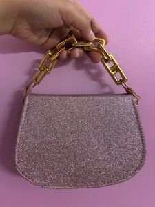 Sparkly Pink Chain Handbag