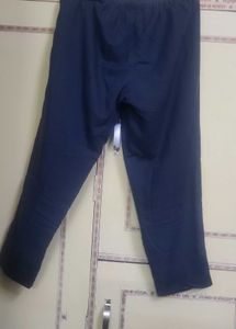 Blue Checkered Kurta with Floral Border