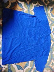 Royal Blue T-Shirt with Lace Pocket
