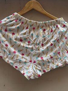 Cute Ice Cream Print Pajama Shorts