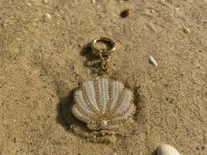 Seashell Beaded Keychain