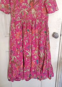 feeding Floral Bird Print Dress