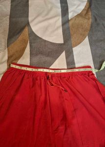 Bright Red Casual Pants