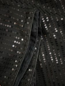 Black Sequinned Embellished PureGeorgette Saree