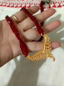 Red Beaded Mangalsutra with Pendant