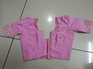 Pink Printed Cotton Saree