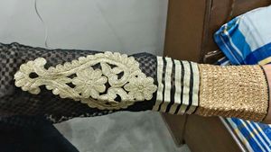 Elegant Black &amp; Gold Blouse