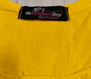 Vibrant Yellow Embroidered Kurta