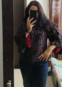 Vero Moda Black Printed Top