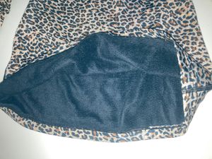 winter Leopard Print Long Sleeve Top