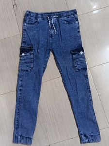 Stylish Blue Denim Cargo Pants 17 years to 20