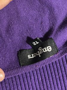Purple Puff Sleeve Top