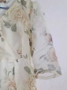 Elegant Floral Print Gown