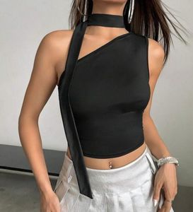 Chic Black One-Shoulder Top