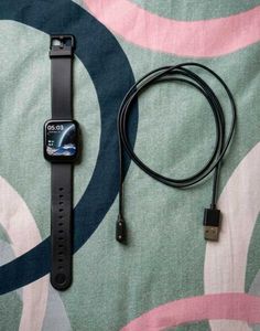 Black Smartwatch with Charger