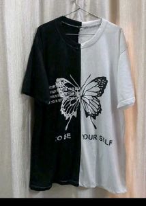 Black & White Butterfly Graphic T-Shirt