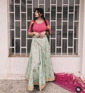 beautiful lehanga with choli no dupatta
