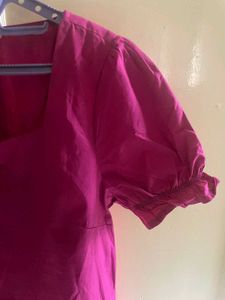Pink Puff Sleeve Top
