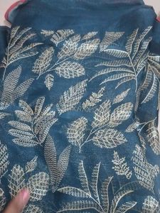 Blue Leaf Print Dupatta