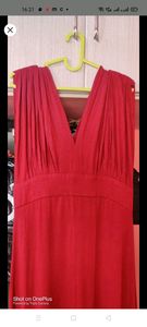 full maroon western gown