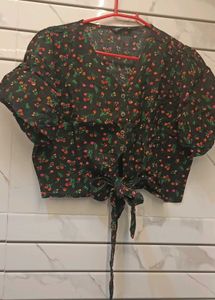 Floral Wrap Top