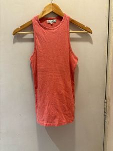 Coral Heathered Tank Top