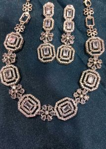 AD stone Necklace &amp; Earring Set