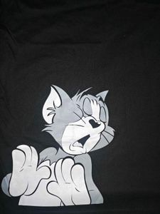 Black Tom &amp; Jerry Graphic T-Shirt