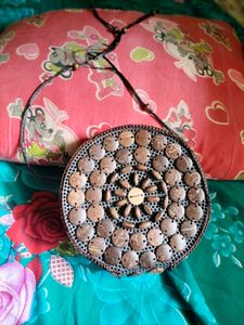 Unique Coconut Shell Round Bag
