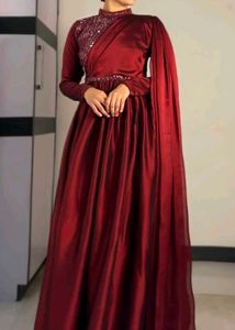Elegant Maroon designer Gown