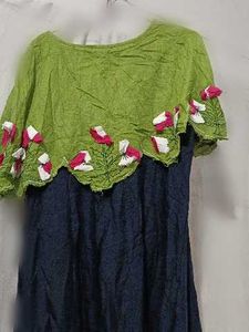 Bohemian Floral Embroidered Maxi Dress