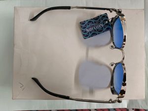 Metal Sunglasses🕶️ Squared Retro Sky Blue Aviator