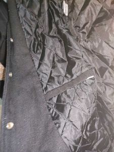 Leather Back Embroidery Black Aesthetic Jacket