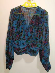 Floral Sheer Long Sleeve Top