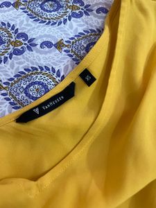 Yellow Stylish Top With Attached Cape