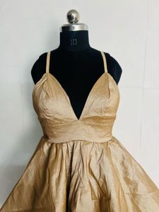 Golden High-Low Dress