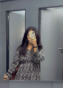 Chic Black Floral Print Peplum Top