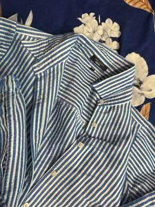 Blue Striped Pajama Set