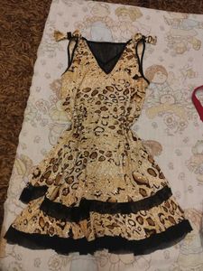 Leopard Print Sequin Y2k Dress