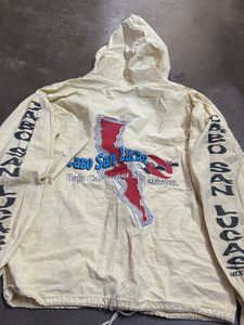 Cream Zip-Up Hooded Jacket